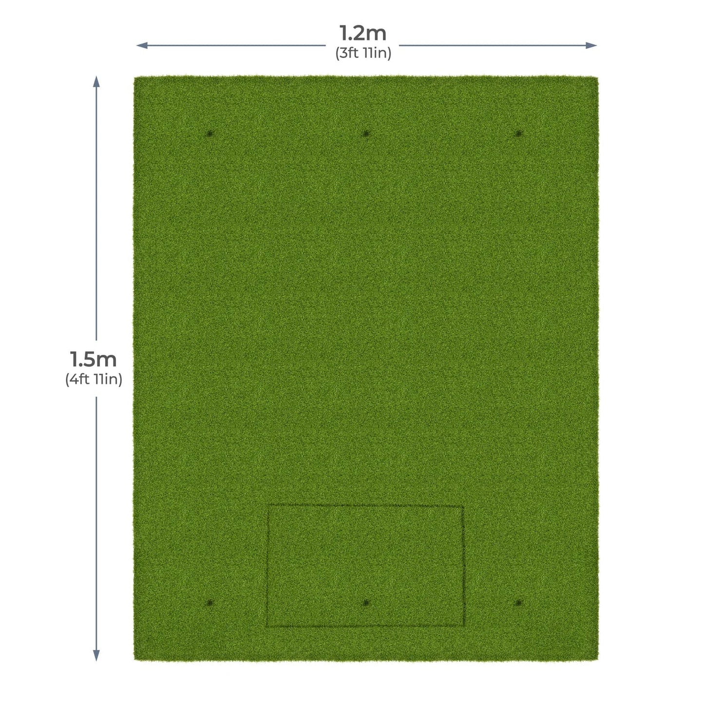 Alfombra de golpeo estándar fina con posiciones intercambiables 1.5m x 1.2m (4' 11" x 3' 11")