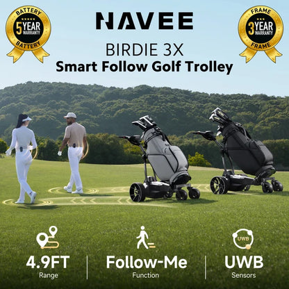 Birdie 3X - Carro de golf eléctrico con función de seguimiento