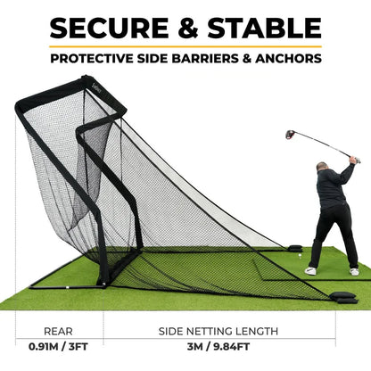 Square Golf Home Practice Net Bundle
