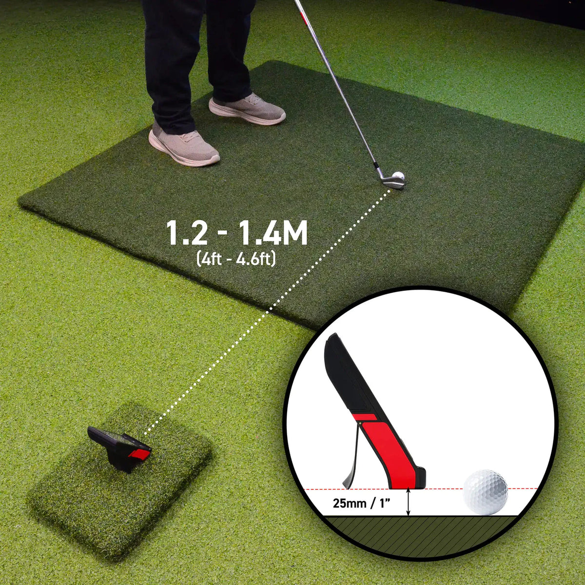 Ideal para practicar golf en interiores