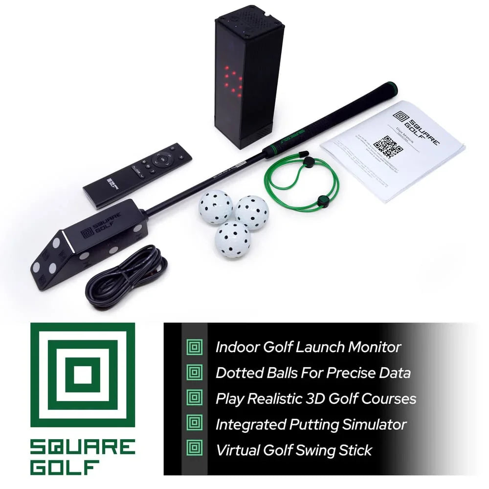 Square Golf Home Practice Net Bundle